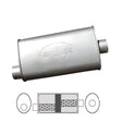 Redback - 2" Chambered Muffler Offset/Offset 16"x8"x4" Oval Aluminised