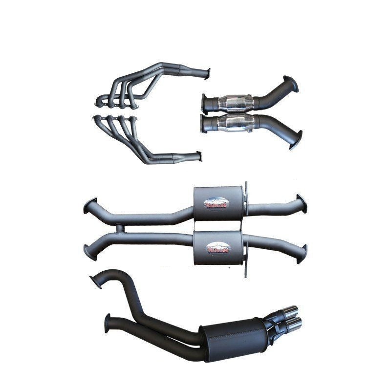Manta - Holden Commodore Sedan (1999-2006) VT, VX, VY, VZ 5.7L, 6.0L V8 Sedan 3in Dual With 1 7/8 in Extractors Muffler/Muffler