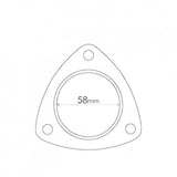 Flange Gasket - Suited For General Motors Calibra Catalytic converter, Inside Diameter 58mm