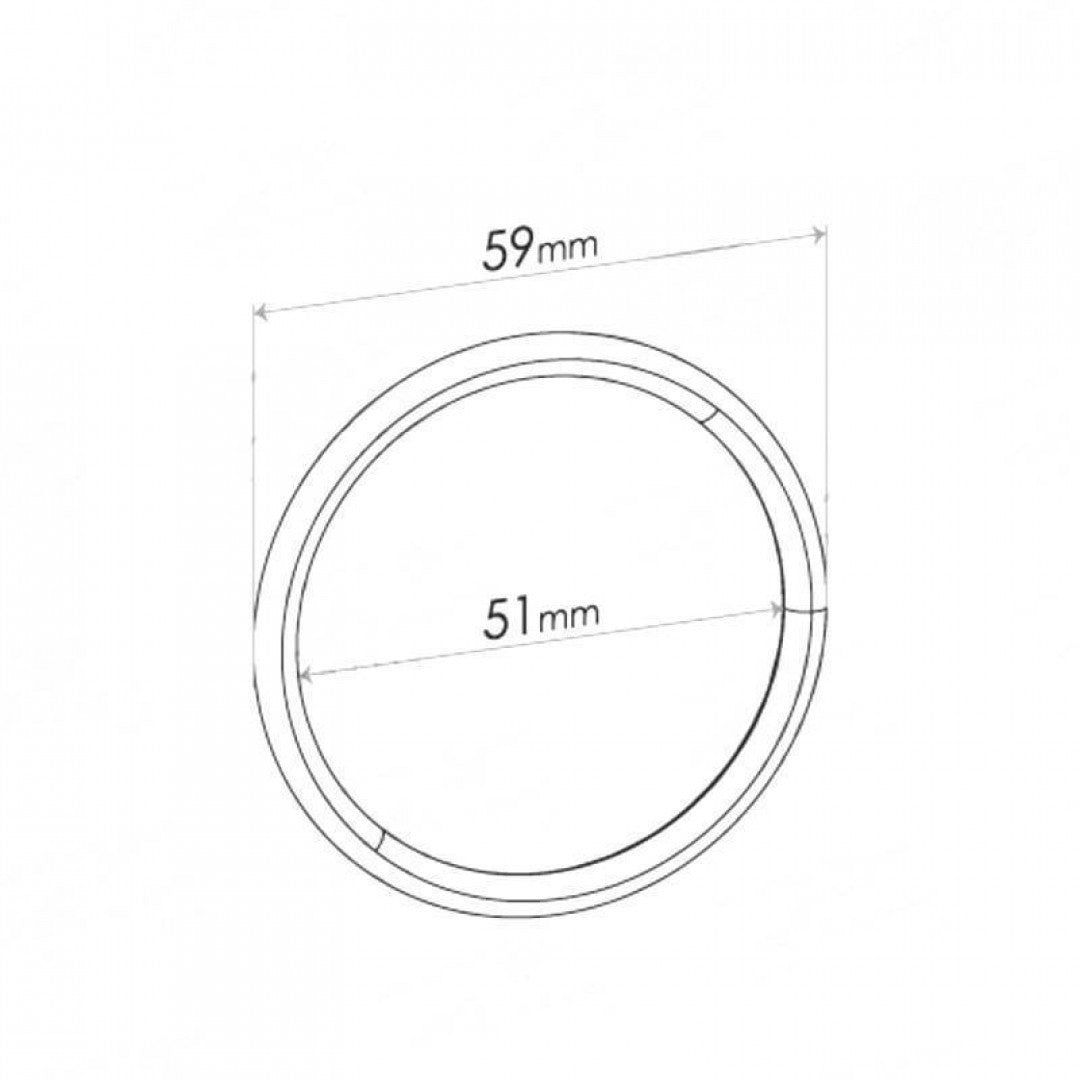 Steel Ring Gasket - ID 51mm, OD 59mm, THK 4mm, Steel/GLAD