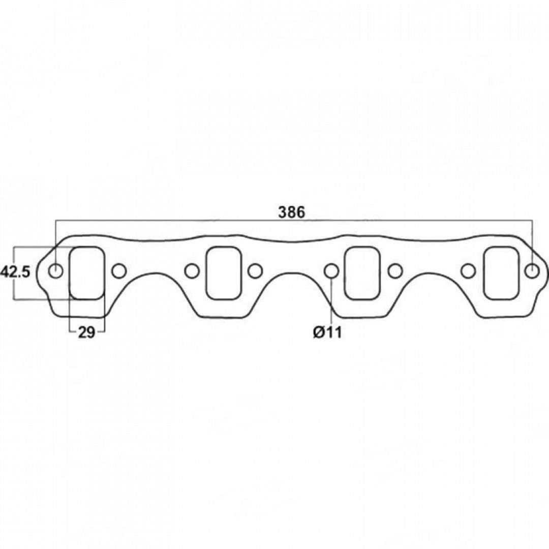Ford Windsor 351ci EFI 4V - Exhaust Manifold Gasket