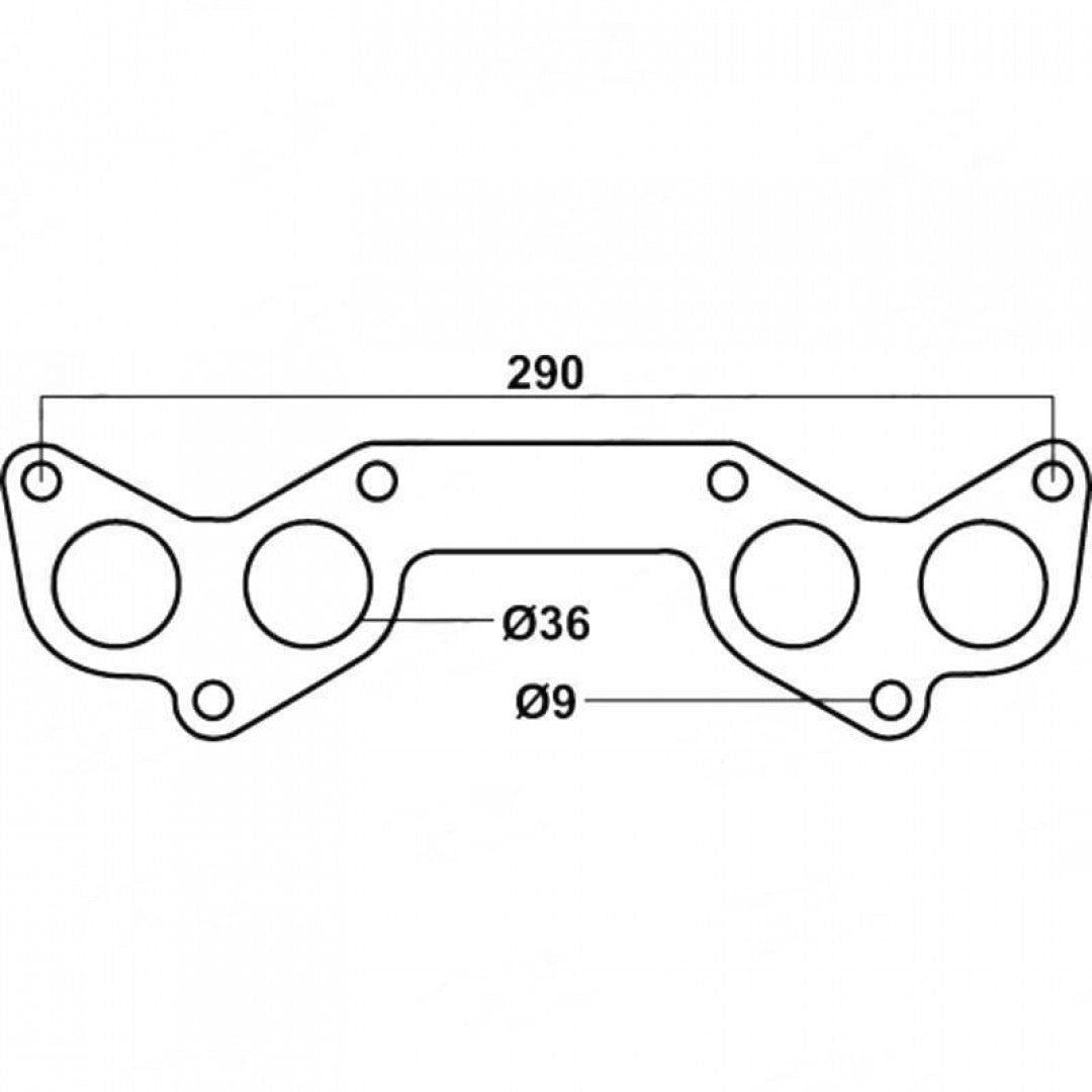 Ford Telstar & Mazda 626, F8 1789cc, FE 1998cc & F2 2184cc - Exhaust Manifold Gasket