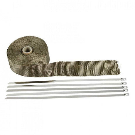 Heat Tape - Glass Black 51mm X 2mm X 10 Metres With 5 Cable Ties