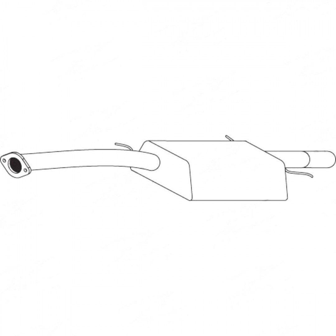 Standard Replacement - KIA Credos K9A (1996 - 2001) Sedan (2.0L) Rear Muffler -…