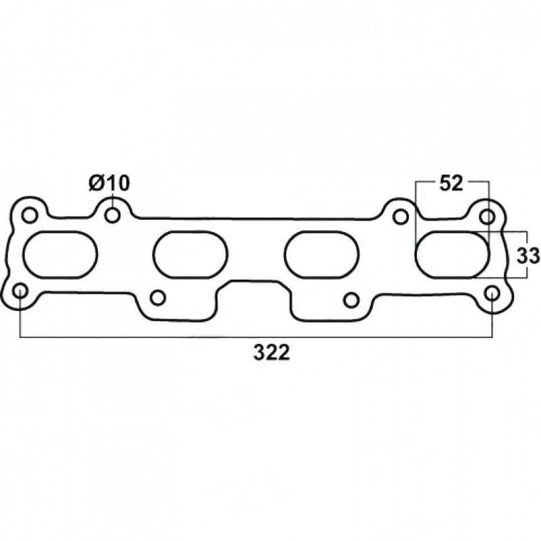 Ford Laser KF, KH & KJ, TX3, Mazda 323 & Astina, Mazda BP, 1.8L Twin cam - Exhaust Manifold Gasket