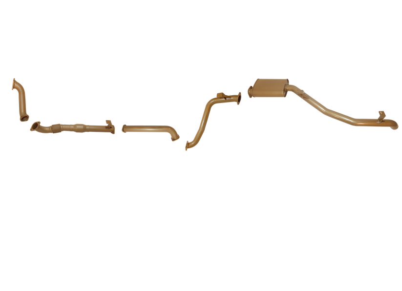 Pacemaker King Brown | 3" Exhaust Kit With Cat & Muffler | Toyota Landcruiser 79 Series 4.2L TD | KB12004-XCMX