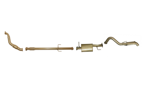 Pacemaker King Brown | Single 3" Turbo Back Exhaust with Cat & Muffler | Mitsubishi Triton ML MN 2.5L TD | KB9105-XCMR