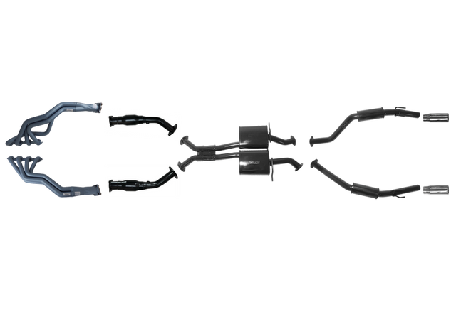 Pacemaker 3" Exhaust System with 1 3/4" Headers for Holden VZ Monaro CV8 / CV8Z Dual Outlet 2004–2006 - PP5361-63