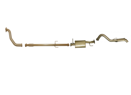 Pacemaker King Brown | Single 3" Turbo Back Exhaust with Muffler & Resonator | Mitsubishi Triton ML 3.2L TD | KB9100-XXMR