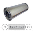 Redback - 2.5" Megaflow Resonator Centre/Center 12"x5" Round 409 Stainless Steel