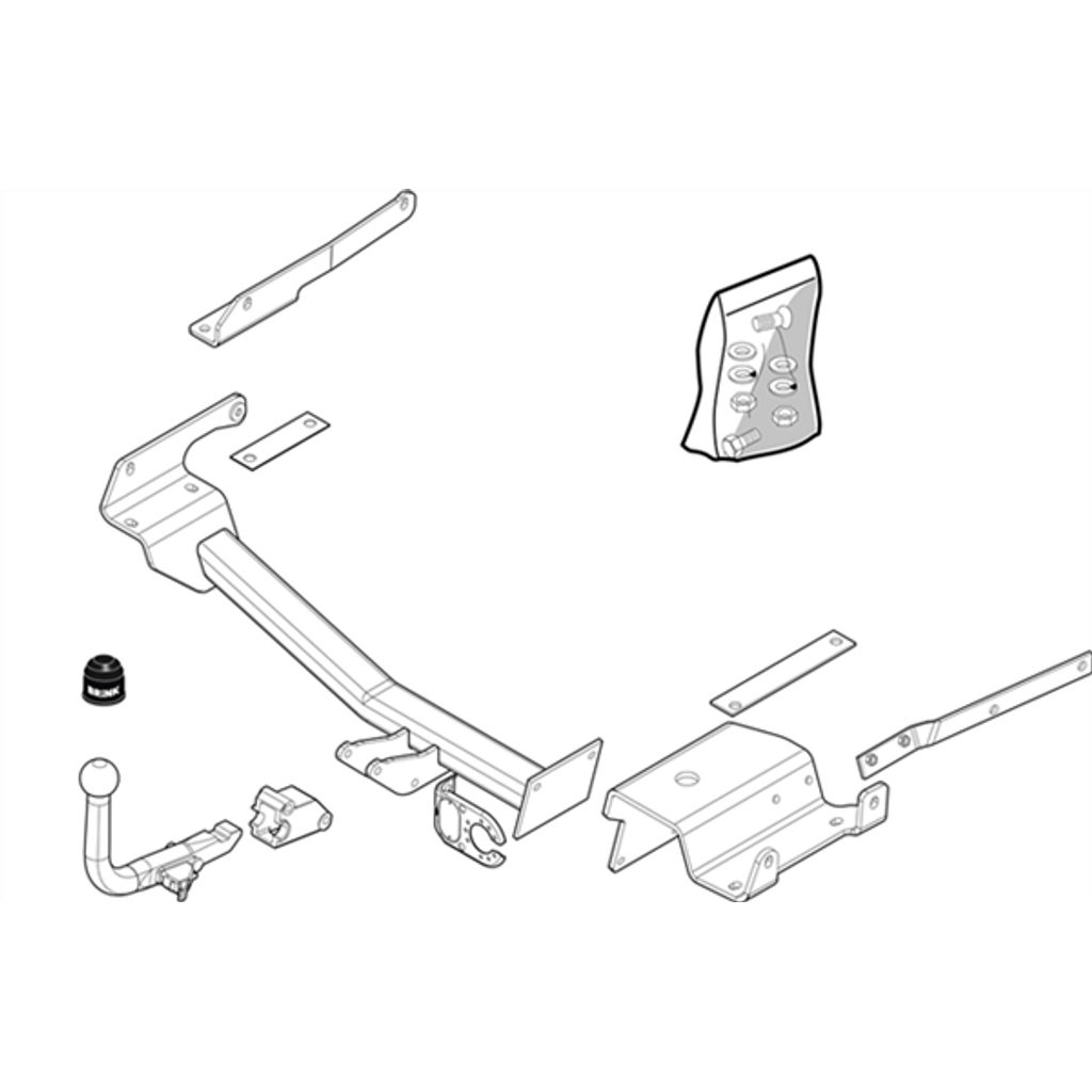 Brink | Detachable European Towbar | Smart Forfour 454 Hatchback 2004–2007 | BR-378500
