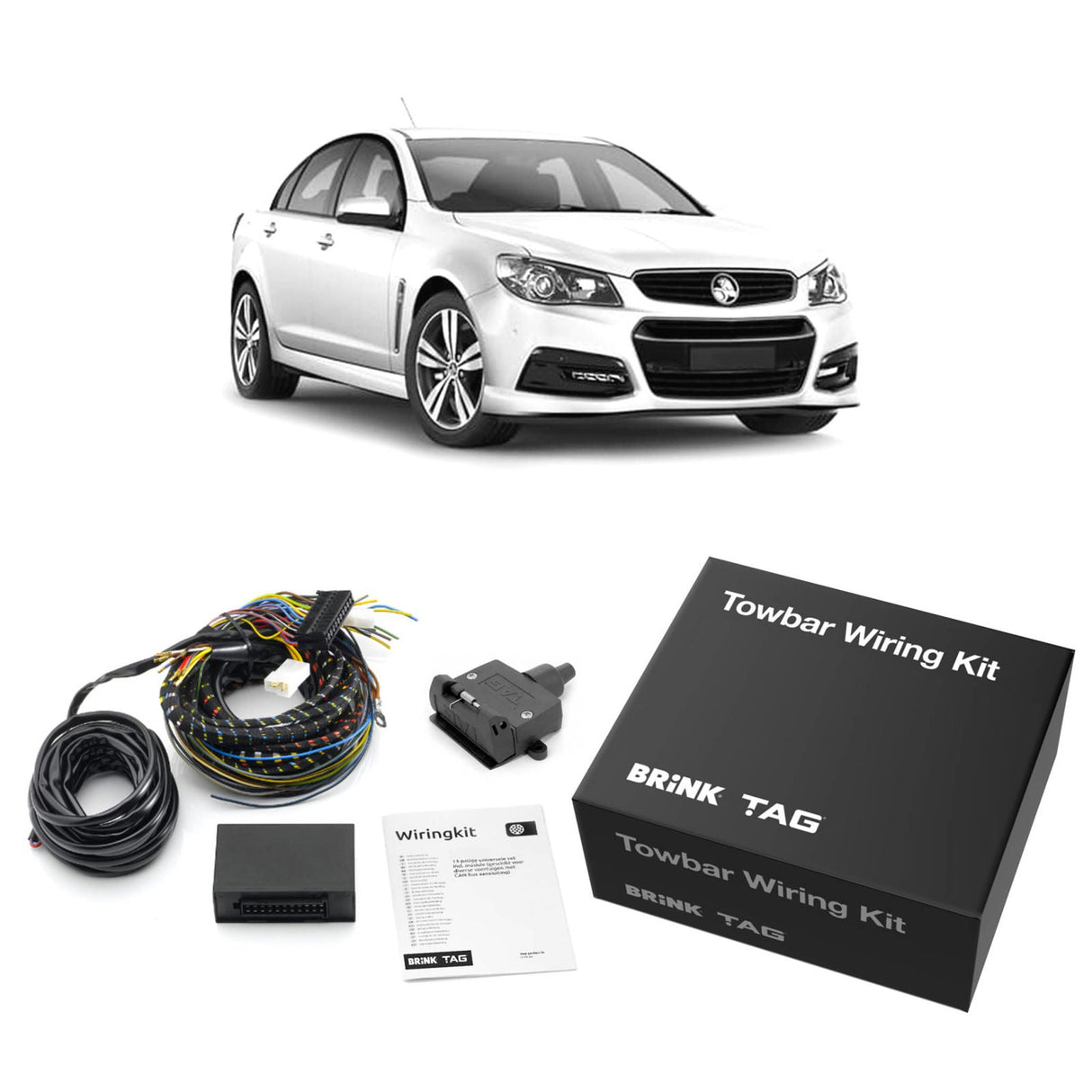 TAG | Standard Duty Towbar & Direct Fit Wiring Kit | Holden Commodore Calais VF Sedan Ute Wagon 2013–2017 | T2H619-K101