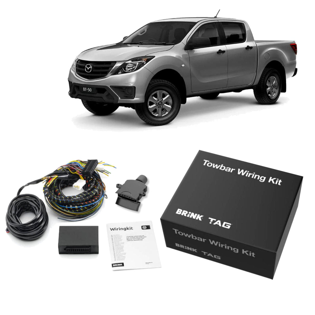 TAG - Mazda BT-50 UR, UP, B22, B32 (2011 - 2020) 4x2 RWD Tub Heavy Duty Towbar & Direct Fit Wiring