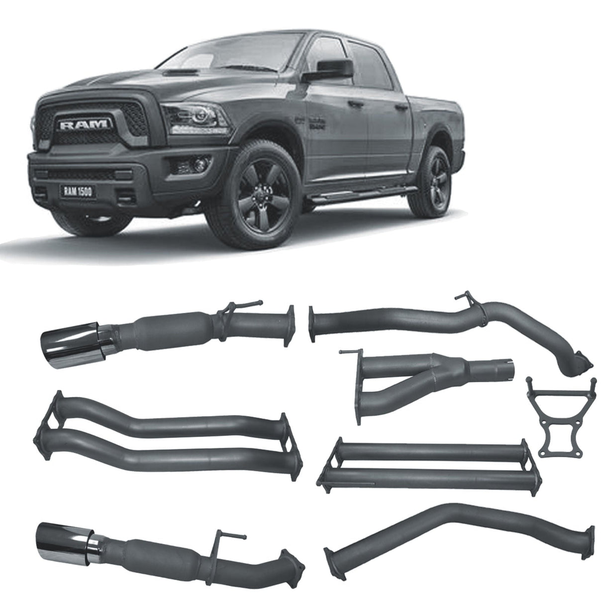 Redback Performance - Dodge RAM 1500 DS 5.7L V8 (12/2018 - on) Exhaust (Extreme Duty 4x4) "Pipe Only"