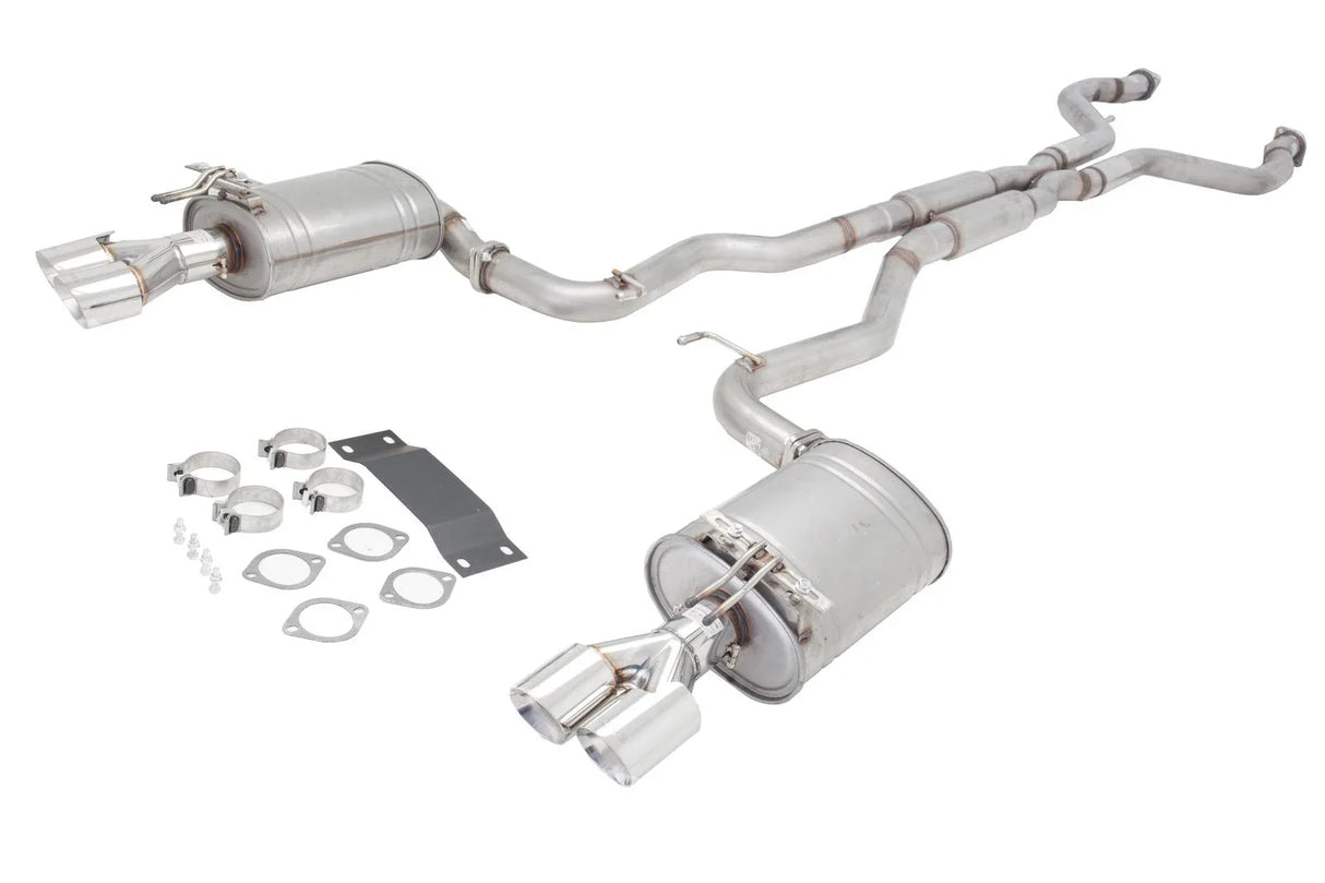 XForce | Twin 3" Cat Back Exhaust Quad Tips | Holden Commodore VE VF V8 2006–2017 | E4-VF73SED-CBS