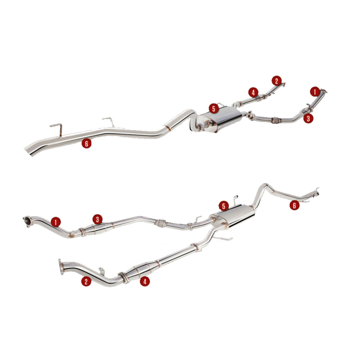 XFORCE - TOYOTA	LANDCRUISER 200 SERIES V8 TURBO DIESEL (2007-2016), 2.5" Inch Stainless Turbo Back Exhaust System