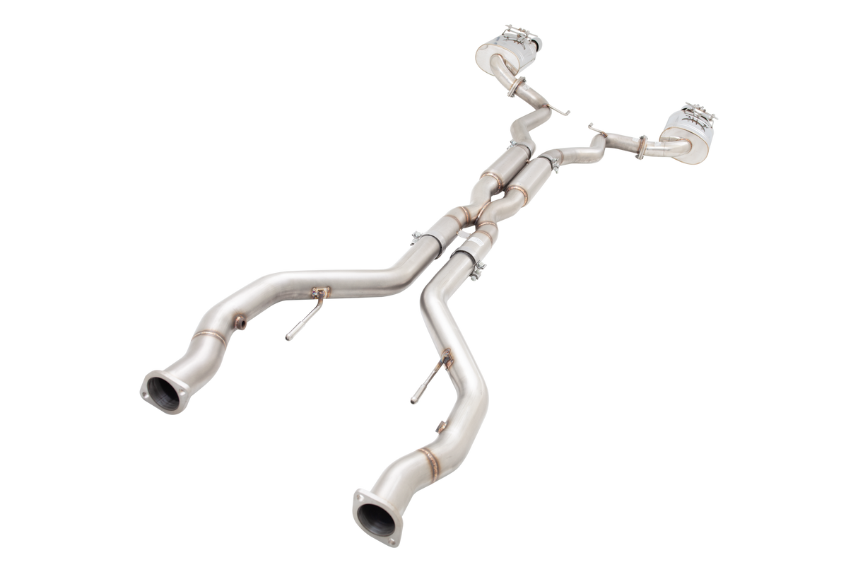 XFORCE - HOLDEN, CALAIS, CLUBSPORT, COMMODORE V8 E1 (2006-2008), VE V8 SEDAN/WAGON 2006-2013, VF V8 SEDAN/WAGON 2013-2017 , 2.5" Inch Stainless Steel Catback Exhaust System With Varex Muffler