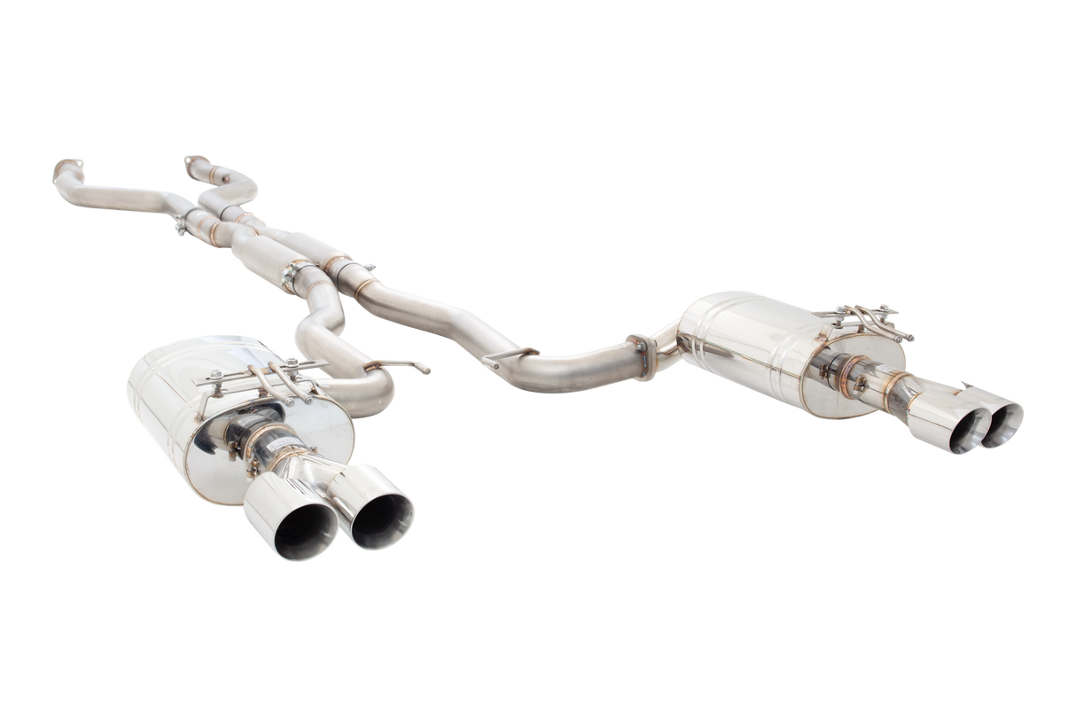 XFORCE - HOLDEN, CALAIS, CLUBSPORT, COMMODORE V8 E1 (2006-2008), VE V8 SEDAN/WAGON 2006-2013, VF V8 SEDAN/WAGON 2013-2017 , 2.5" Inch Stainless Steel Catback Exhaust System With Varex Muffler