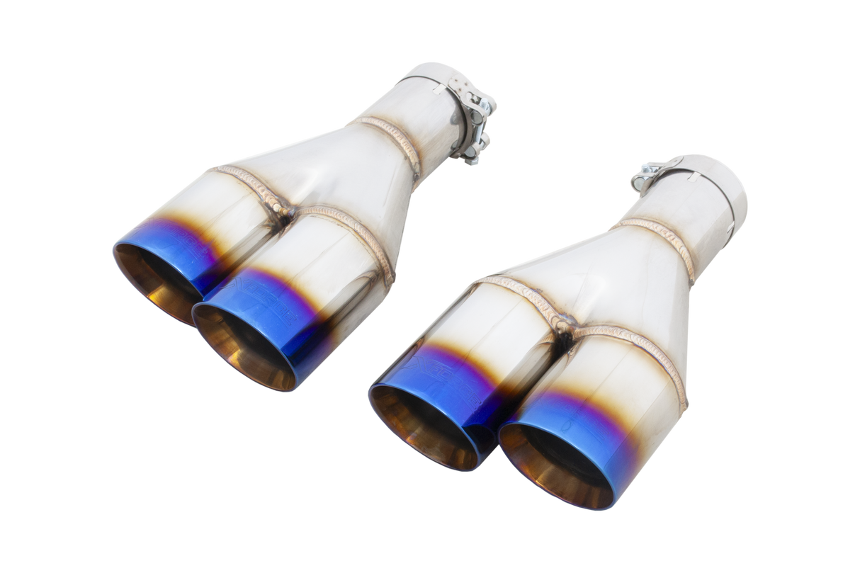 XForce | Burnt Blue Exhaust Tips | Kia Cerato GT 2019–On | Dual 3" Staggered | ESKC19BLUTIPS