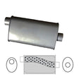 Redback - 2.5" Universal Muffler Offset/Centre 305x254x101mm Oval Aluminised