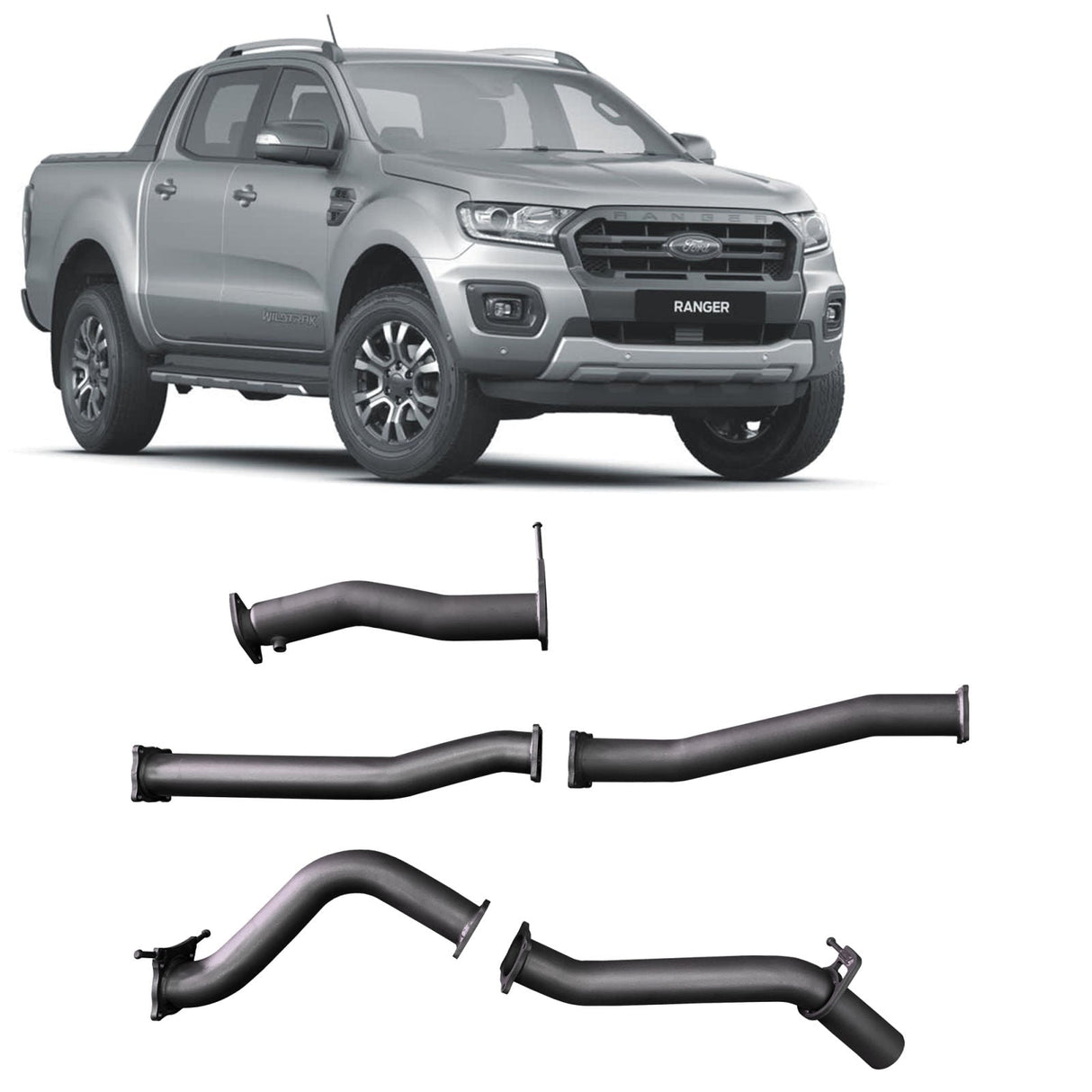 Redback Performance - Ford Ranger 3.2L (10/2016 - on) Exhaust (Extreme Duty 4x4) "Pipe Only"