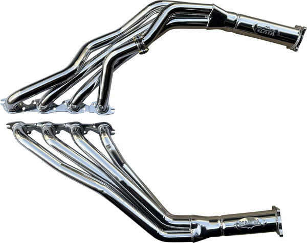 Manta | 1 3/4″ 4-1 Tuned Extractors with 3″ Outlets | Commodore VB–VS V8 5.0L EFI – Ceramic Silver