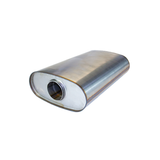 REDBACK | 3" ID Tri-Flow Performance Muffler 11"x6" Oval 18" Long 409 Stainless | H843N-409