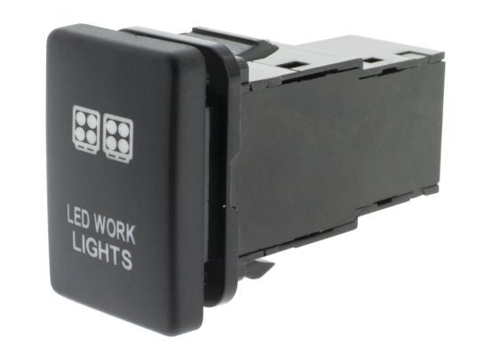 Hulk 4X4 - SWITCH PUSH BUTTON ON / OFF OE RPL 12V WORK LIGHT GREEN