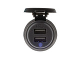 Hulk 4X4 - DUAL USB SOCKET 2.4a EACH PORT TOTAL 4.8a 90 DEGREE TERMINALS