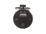 Hulk 4X4 - VOLTMETER 6-30V WITH QC3 USB & TOUCH SWITCH BLUE LED