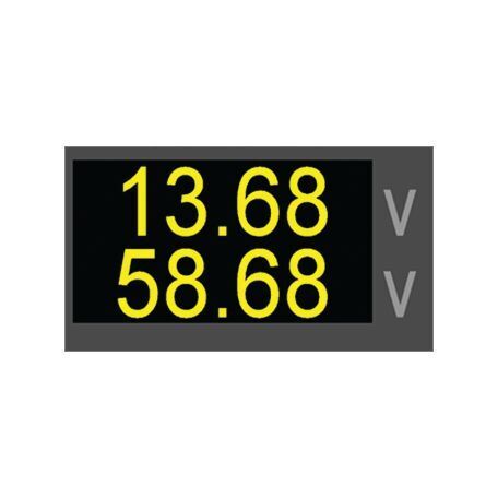 Hulk 4X4 - OLED DUAL VOLTMETER 5-60v DC 29mm DIA AMBER OLED