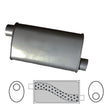 Redback - 2" Universal Muffler Offset/Offset 14"x8"x4" Oval Aluminised Steel