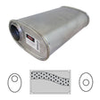 Redback 2.25" Universal Muffler Offset/Centre 14"x8"x4" Oval Aluminised Steel Megaflow