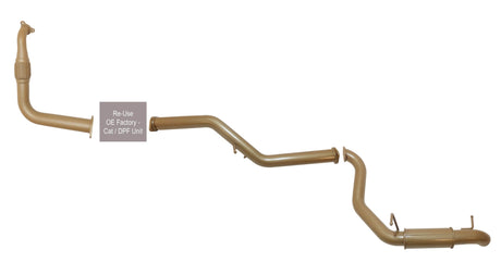 Pacemaker King Brown | Single 3" DPF Back with Resonator | Mitsubishi Pajero NS 3.2L Auto 2006-2009 | KBD9010-XXXR