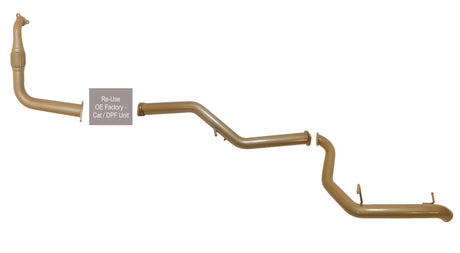 Pacemaker King Brown | Single 3" DPF Back Straight Pipe | Mitsubishi Pajero NX 3.2L TD 2016-2021 | KBD9025-XXXX