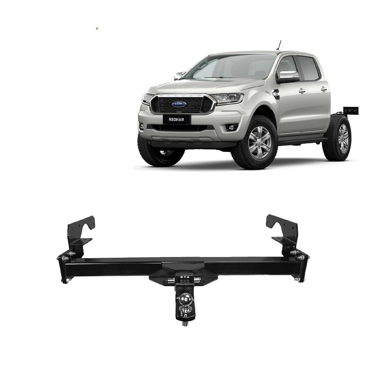 BTA Pro Series | Heavy Duty Towbar | Mazda BT50 & Ford Ranger Tray (No Bumper) 2011–2022 | Capacity 3500kg | MAZ010HPC