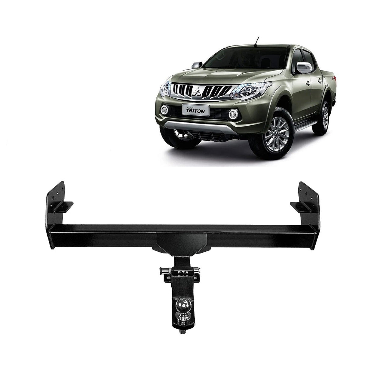 BTA | Heavy Duty Towbar | Mitsubishi Triton MQ MR 2015–2023 | Capacity 3100kg | MITS014H
