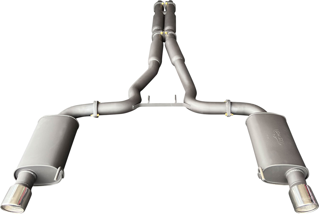 Manta - Ford Mustang Coupe FM S550 5.0L V8 Fastback (2015 - 2017) - Cat Back - 3" Dual Exhaust - with Centre Hotdogs and Rear Mufflers + Twin Tips