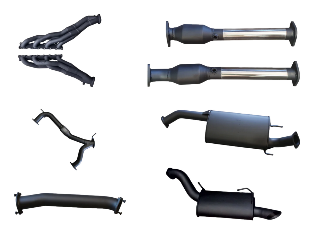 Manta - Nissan Patrol Y62 V8 5.6L Wagon 3in Full Exhaust System - Extractors, Hi Flow cats, muffler centre
