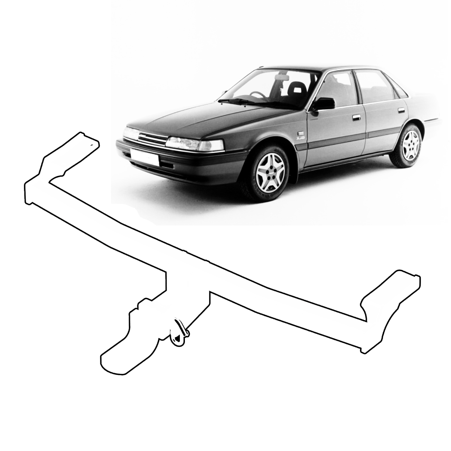 BTA | Light Duty Towbar | Ford Telstar / 626 Sedan Hatch 1987–1992 | Capacity 900kg | FOR057