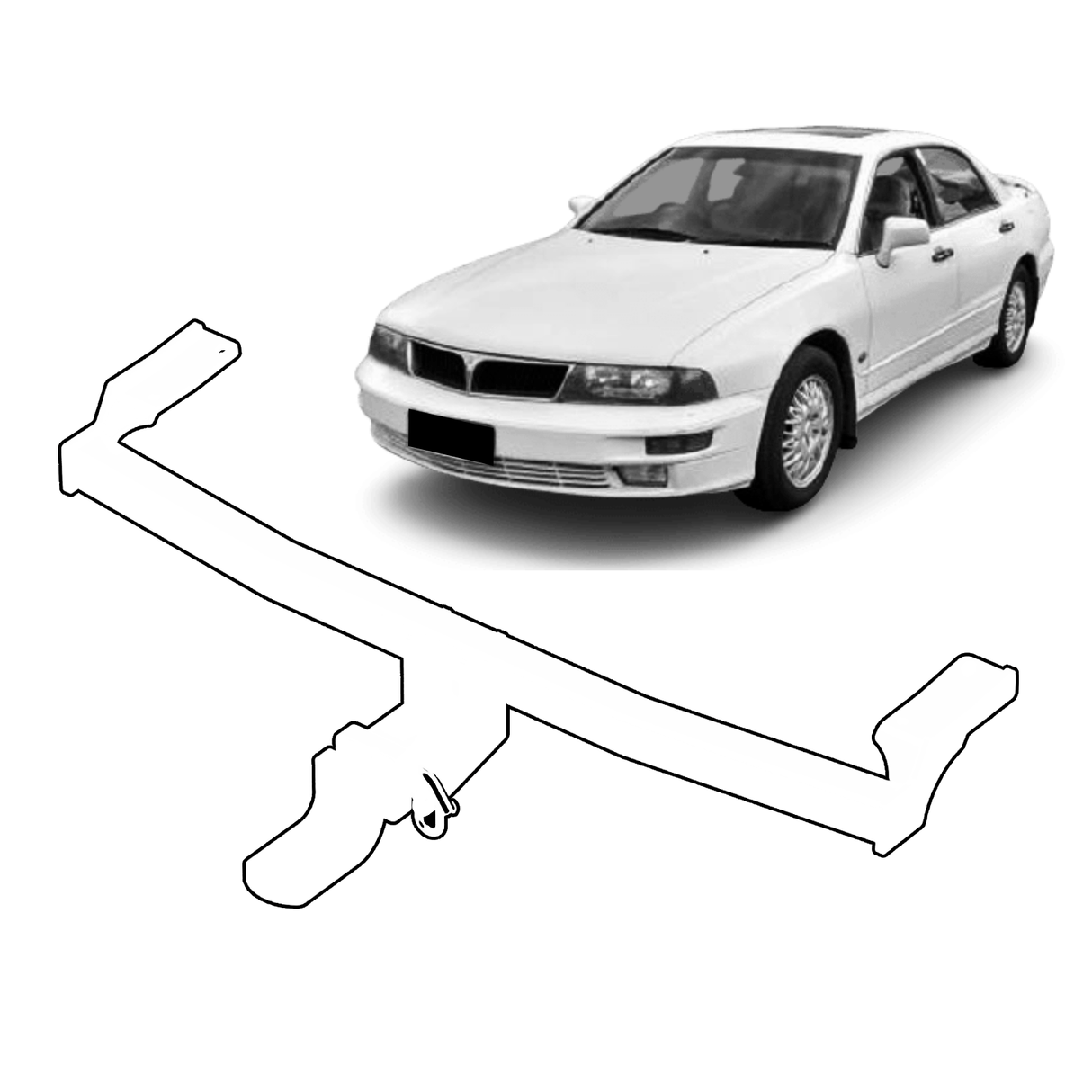 BTA Mitsubishi Verada KR/KS (03/1991 – 10/1996) Light Duty Towbar 1200/80kg Capacity