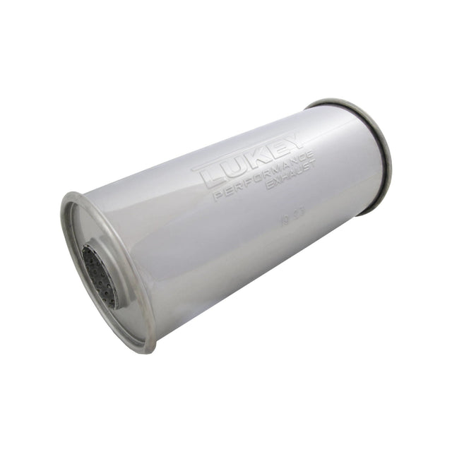 Lukey - 2" Megaflow Resonator Centre/Center 12"x5" Round 430 Stainless Steel