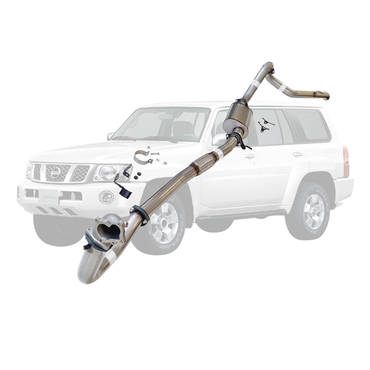 ESA | 3" Turbo Back Exhaust Cast Dump | Nissan Patrol GU Y61 TD42 Wagon