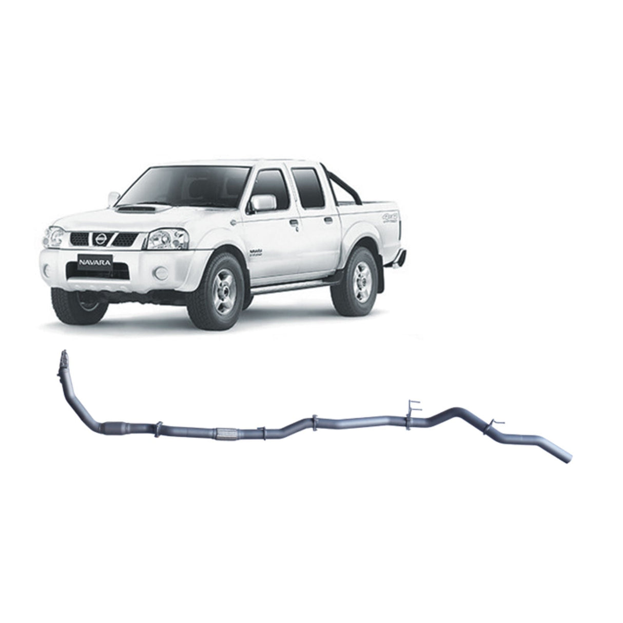 Redback Performance - Nissan Navara D22 3.0L (11/2001 - 12/2006) Exhaust "Cat & Pipe"