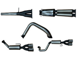 Manta - Chevrolet Silverado (2019-2024) 1500 6.2L V8 - 3" Stainless Dual Cat Back Exhaust System with Hotdogs & Muffler Centre  + Mufflers Rear with Quad Tips