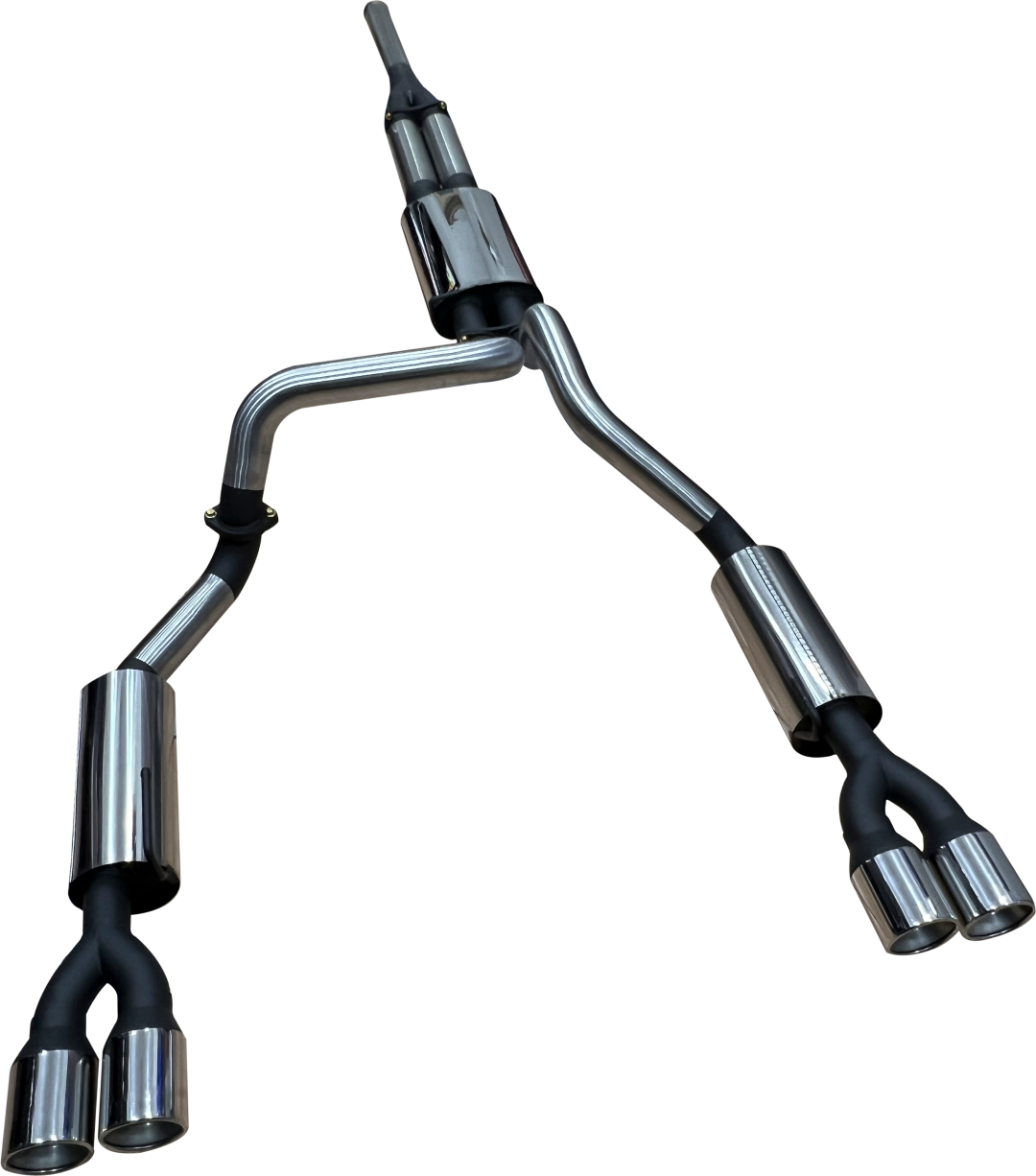 Manta - Chevrolet Silverado (2019-2024) 1500 6.2L V8 - 3" Stainless Dual Cat Back Exhaust System with Hotdogs & Muffler Centre  + Mufflers Rear with Quad Tips