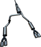 Manta - Chevrolet Silverado (2019-2024) 1500 6.2L V8 - 3" Stainless Dual Cat Back Exhaust System with Hotdogs & Muffler Centre  + Mufflers Rear with Quad Tips