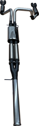 Manta - Chevrolet Silverado (2019-2024) 1500 6.2L V8 - 3" Stainless Dual Cat Back Exhaust System with Hotdogs & Muffler Centre  + Mufflers Rear with Quad Tips