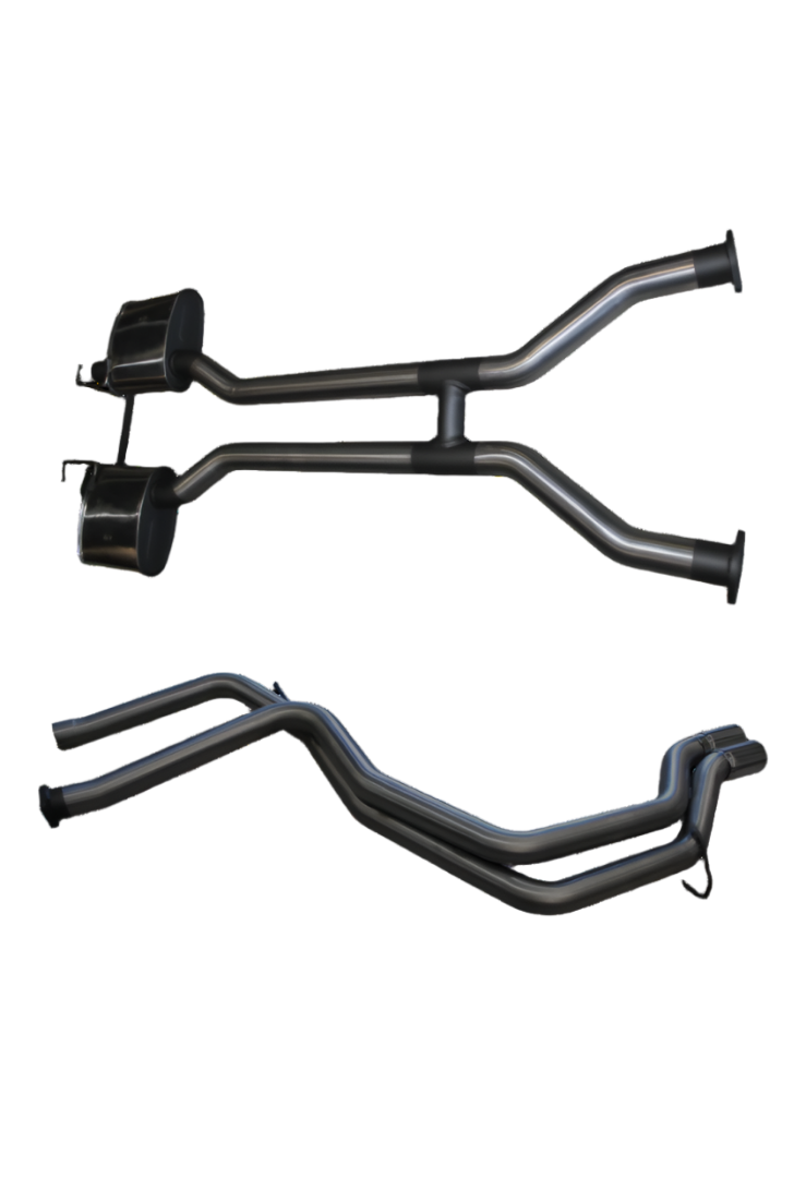 Manta - Ford Falcon AU 5.0L V8 Sedan, Independent Rear Suspension (including XR8) (1998-2002) - Cat Back - 2.5" Stainless Dual Exhaust - Muffler/Tailpipe