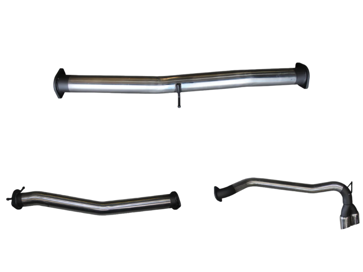 Manta - Ford Ranger Ute PX MkII, MkIII  3.2L CRD (2015-2022) - DPF Back - 3" Single Stainless Exhaust - Pipe Only - Twin Tip Side Exit